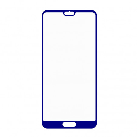 Film en Verre Trempé Intégral Huawei P20 - Contour Bleu
