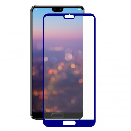 Film en Verre Trempé Intégral Huawei P20 - Contour Bleu