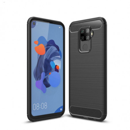 Coque en Fibre de Carbone Huawei Mate 30 Lite - Noir