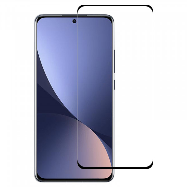 Film en Verre Trempé Intégral Xiaomi Mi 12 et Mi 12X - Contour Noir
