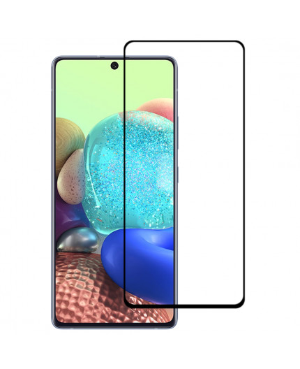Film en Verre Trempé Intégral Samsung Galaxy A71 (A715F) - Contour Noir