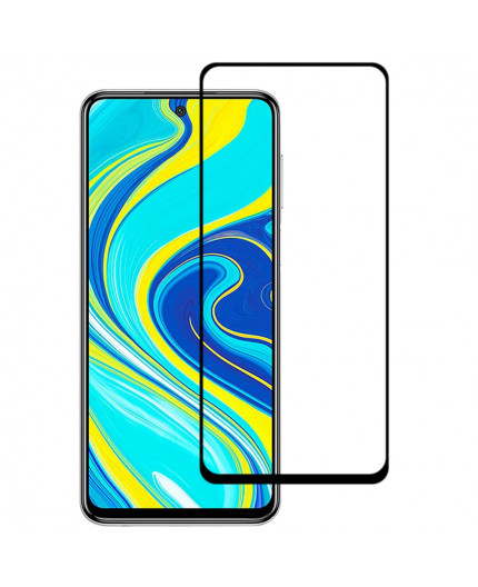 Film en Verre Trempé Intégral Xiaomi Redmi Note 9 Pro et Note 9s - Contour Noir