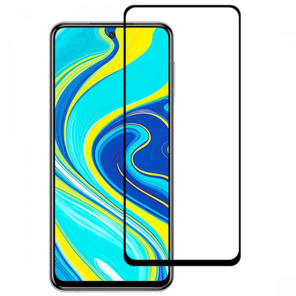 Film en Verre Trempé Intégral Xiaomi Redmi Note 9 Pro et Note 9s - Contour Noir