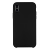 Coque Silicone Gomme intérieur façon velours iPhone XR - Noir