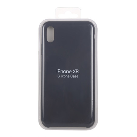 Coque Silicone Gomme intérieur façon velours iPhone XR - Noir