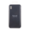Coque Silicone Gomme intérieur façon velours iPhone XR - Noir