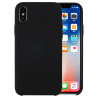 Coque Silicone Gomme intérieur façon velours iPhone X et XS - Noir