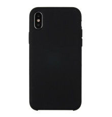 Coque Silicone Gomme intérieur façon velours iPhone X et XS - Noir
