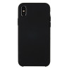 Coque Silicone Gomme intérieur façon velours iPhone X et XS - Noir