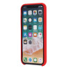 Coque Silicone Gomme intérieur façon velours iPhone X et XS - Rouge