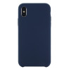 Coque Silicone Gomme intérieur façon velours iPhone XS Max - Bleu Nuit