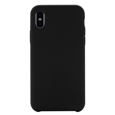 Coque Silicone Gomme intérieur façon velours iPhone XS Max - Noir