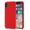 Coque Silicone Gomme intérieur façon velours iPhone XS Max - Rouge