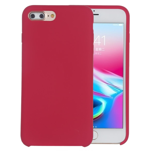 Coque Silicone Gomme intérieur façon velours iPhone 7 Plus et 8 Plus - Framboise