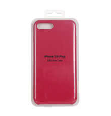 Coque Silicone Gomme intérieur façon velours iPhone 7 Plus et 8 Plus - Framboise