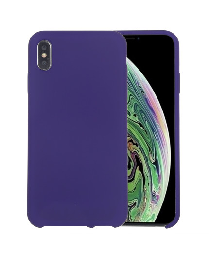 Coque Silicone Gomme intérieur façon velours iPhone X et XS - Violet Ultra