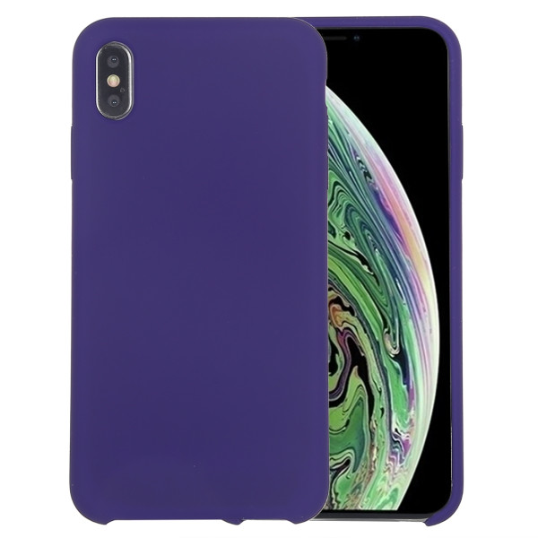 Coque Silicone Gomme intérieur façon velours iPhone X et XS - Violet Ultra