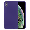 Coque Silicone Gomme intérieur façon velours iPhone X et XS - Violet Ultra