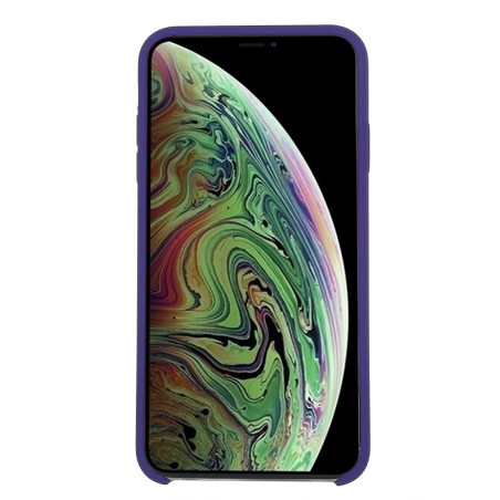Coque Silicone Gomme intérieur façon velours iPhone X et XS - Violet Ultra