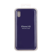 Coque Silicone Gomme intérieur façon velours iPhone X et XS - Violet Ultra