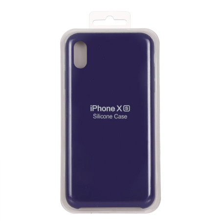 Coque Silicone Gomme intérieur façon velours iPhone X et XS - Violet Ultra