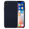 Coque Silicone Gomme intérieur façon velours iPhone XR - Bleu Nuit