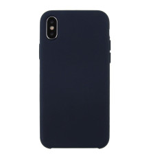 Coque Silicone Gomme intérieur façon velours iPhone XR - Bleu Nuit
