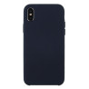 Coque Silicone Gomme intérieur façon velours iPhone XR - Bleu Nuit