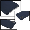 Coque Silicone Gomme intérieur façon velours iPhone XR - Bleu Nuit