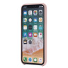 Coque Silicone Gomme intérieur façon velours iPhone X et XS - Rose Des Sables