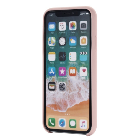 Coque Silicone Gomme intérieur façon velours iPhone XR - Rose Des Sables
