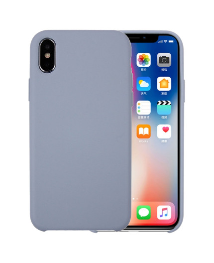 Coque Silicone Gomme intérieur façon velours iPhone XS Max - Lavande