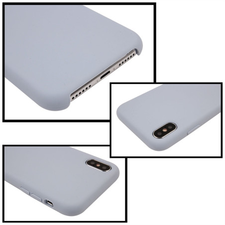 Coque Silicone Gomme intérieur façon velours iPhone XS Max - Lavande