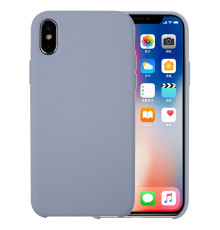 Coque Silicone Gomme intérieur façon velours iPhone X et XS - Lavande