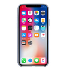 Coque Silicone Gomme intérieur façon velours iPhone X et XS - Lavande