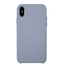 Coque Silicone Gomme intérieur façon velours iPhone X et XS - Lavande