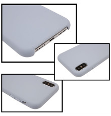 Coque Silicone Gomme intérieur façon velours iPhone X et XS - Lavande