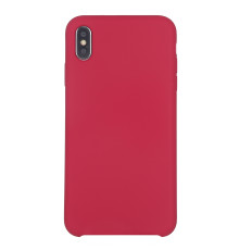 Coque Silicone Gomme intérieur façon velours iPhone X et XS - Rose Camélia