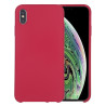 Coque Silicone Gomme intérieur façon velours iPhone XS Max - Rose Corail