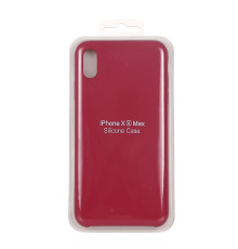 Coque Silicone Gomme intérieur façon velours iPhone XS Max - Rose Corail