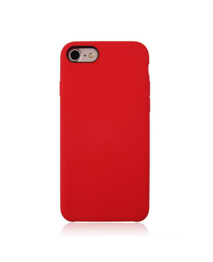 Coque Silicone Gomme intérieur façon velours iPhone 7,8 et SE (2020,2022) - Rose Corail