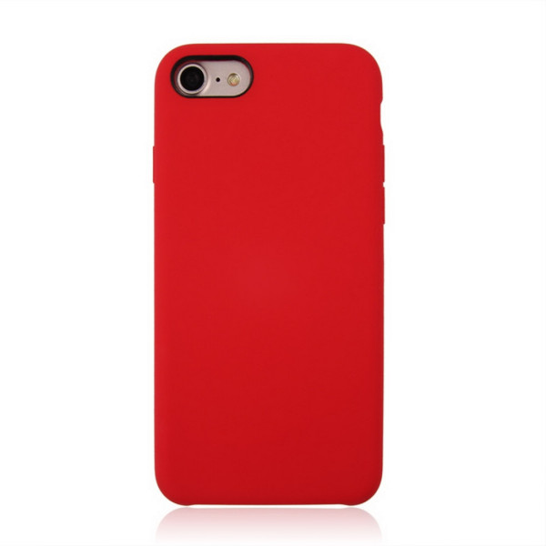 Coque Silicone Gomme intérieur façon velours iPhone 7,8 et SE (2020,2022) - Rose Corail
