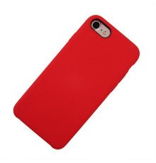 Coque Silicone Gomme intérieur façon velours iPhone 7,8 et SE (2020,2022) - Rose Corail