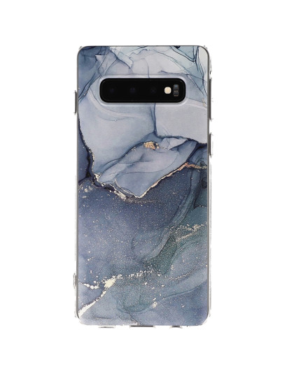 Coque souple à motif marbré bleu pour Samsung Galaxy S10 Plus (G975F)