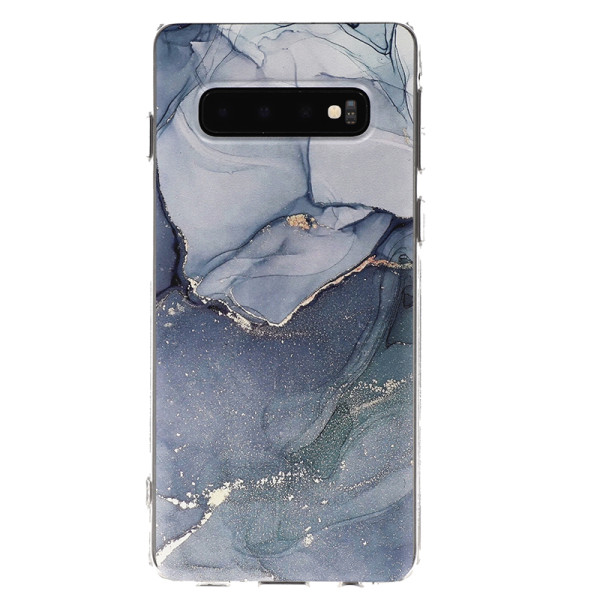 Coque souple à motif marbré bleu pour Samsung Galaxy S10 Plus (G975F)