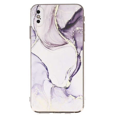 Coque souple à motif marbré violet pour iPhone XS Max