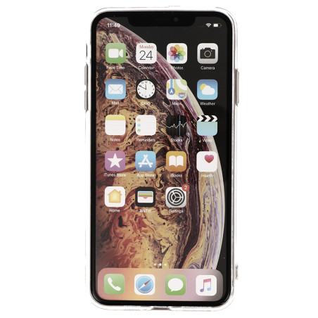 Coque souple à motif marbré violet pour iPhone XS Max