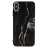 Coque souple à motif marbré noir or pour iPhone XS Max