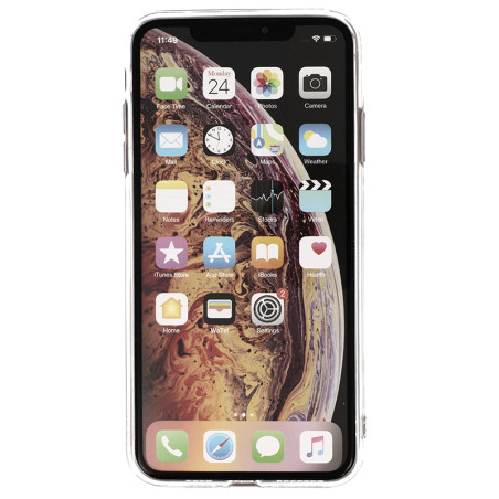 Coque souple à motif marbré noir or pour iPhone XS Max