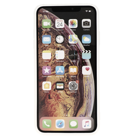 Coque souple à motif marbré gris blanc pour iPhone XS Max